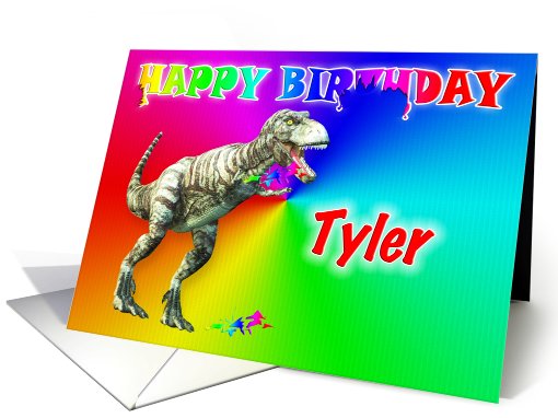 Tyler, T-rex Birthday Card eater card (397252)