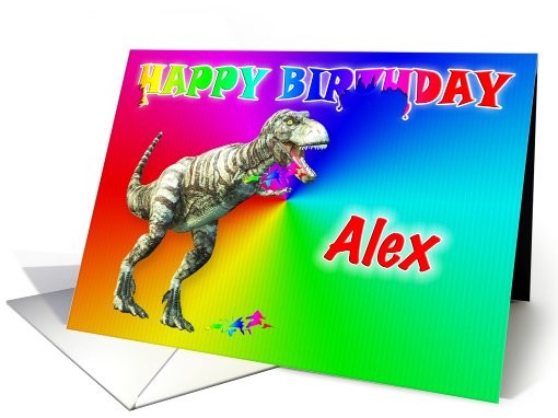 Alex, T-rex Birthday Card eater card (397373)