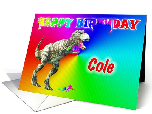Cole, T-rex Birthday Card eater card (397414)
