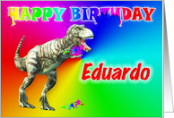 Eduardo, T-rex Birthday Card Eater card
