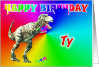 Ty, T-rex Birthday Card Eater card