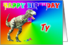 Ty, T-rex Birthday Card Eater card