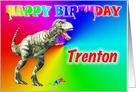 Trenton, T-rex Birthday Card Eater card