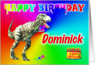 Dominick, T-rex Birthday Card Eater card