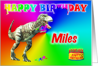 Miles, T-rex Birthday Card Eater card