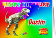 Dustin, T-rex Birthday Card Eater card