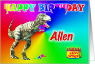 Allen, T-rex Birthday Card Eater card