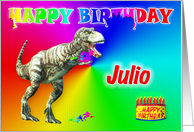 Julio, T-rex Birthday Card Eater card