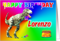 Lorenzo, T-rex Birthday Card Eater card