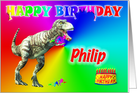 Philip, T-rex Birthday Card Eater card