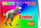 Ezekiel, T-rex Birthday Card Eater card