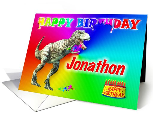 Jonathon, T-rex Birthday Card Eater card (398250)