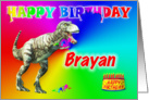 Brayan, T-rex Birthday Card Eater card