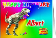 Albert, T-rex Birthday Card Eater card