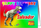 Salvador, T-rex Birthday Card Eater card