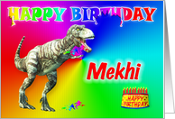 Mekhi, T-rex Birthday Card Eater card