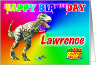 Lawrence, T-rex Birthday Card Eater card