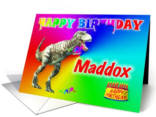 Maddox, T-rex Birthday Card Eater card (398506)