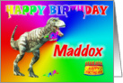 Maddox, T-rex Birthday Card Eater card