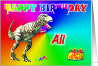 Ali, T-rex Birthday Card Eater card