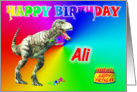 Ali, T-rex Birthday Card Eater card
