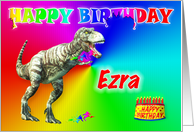 Ezra, T-rex Birthday Card Eater card