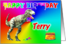 Terry, T-rex Birthday Card Eater card