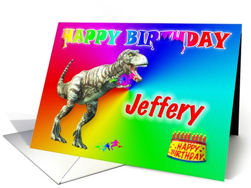 Jeffery, T-rex Birthday Card Eater card (398724)