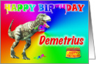 Demetrius, T-rex Birthday Card Eater card