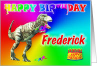 Frederick, T-rex Birthday Card Eater card