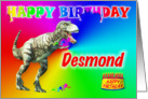 Desmond, T-rex Birthday Card Eater card