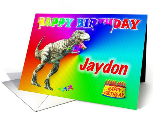Jaydon, T-rex Birthday Card Eater card (398982)