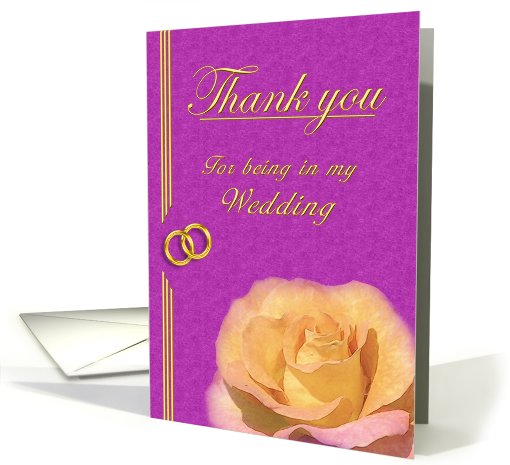 Thank you for Being in our Wedding card (401169)