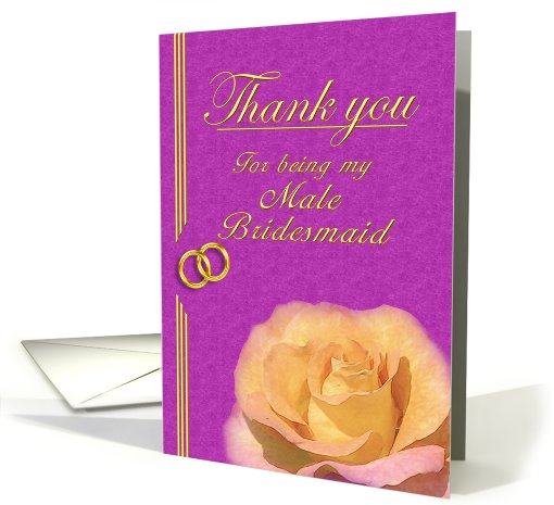 Male Bridesmaid Thank you card (401182)