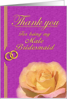 Male Bridesmaid Thank you card