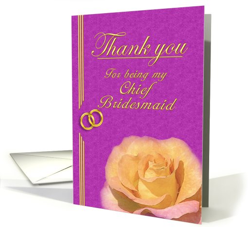Chief Bridesmaid Thank you card (401185)