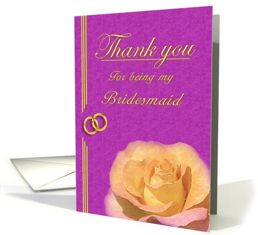 Bridesmaid Thank you card (401187)