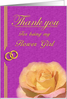 Flower Girl Thank you for being in my Wedding card