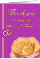 Maid of Honor Thank you card