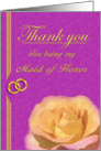 Maid of Honor Thank you card