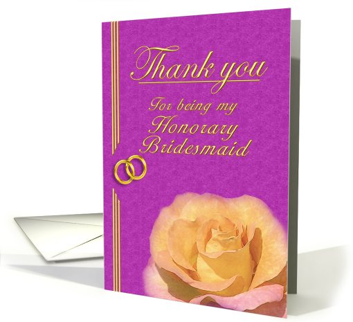 Honorary Bridesmaid Thank you card (401224)