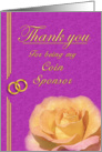 Coin Sponsor Thank you card