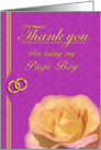 Page Boy Thank you card