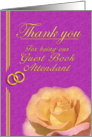 Guest Book Attendant Thank you card