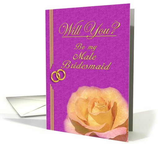 Please be my Male Bridesmaid card (401409)