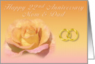 22 year Anniversary Mom and Dad card