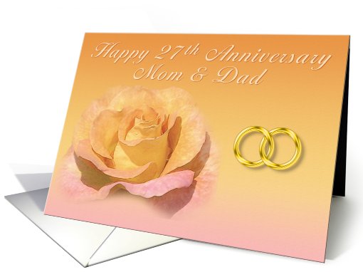 27th Anniversary Mom and Dad card (407633)