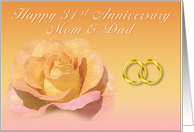 31st Anniversary Mom and Dad card