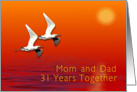 31th Anniversary Mom and Dad card