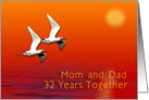 32th Anniversary Mom and Dad card